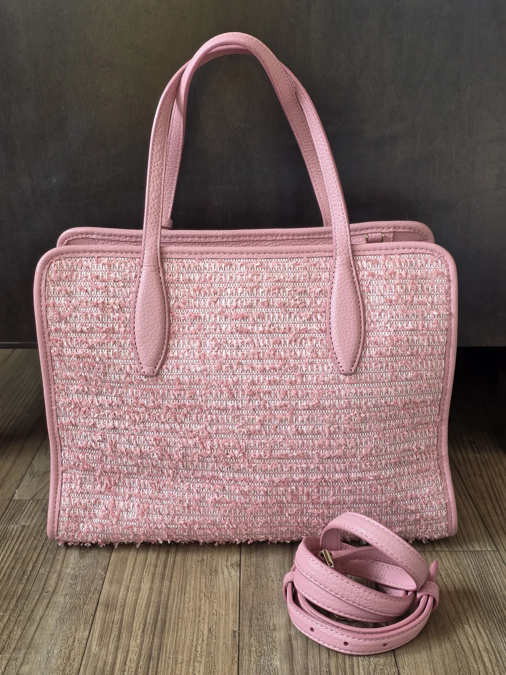Kate Spade Rowe Summer Tweed Medium Top Zip Satchel